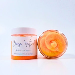 SUNRISE CITRUS Emulgierte Körperpolitur | Glättet die Haut und spendet Feuchtigkeit Feuchtigkeitsspendendes Körperpeeling | Emulgiertes Körperpeeling | Körperpolitur
