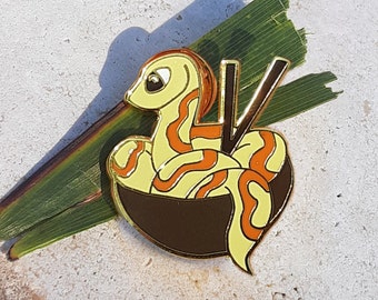 Ramen Snake Enamel Pin