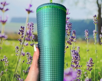 Starbucks 2022 Green Grid 24oz Tumbler Cold Cup Mountain Dew | Soft touch venti tumbler | limited edition 2022 starbucks