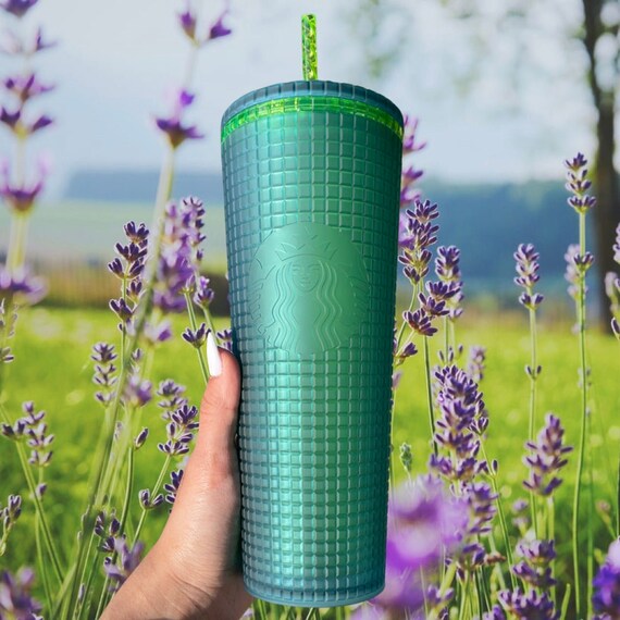 Starbucks 2022 Green Grid 24oz Tumbler Cold Cup Mountain Dew | Soft touch  venti tumbler | limited edition 2022 starbucks