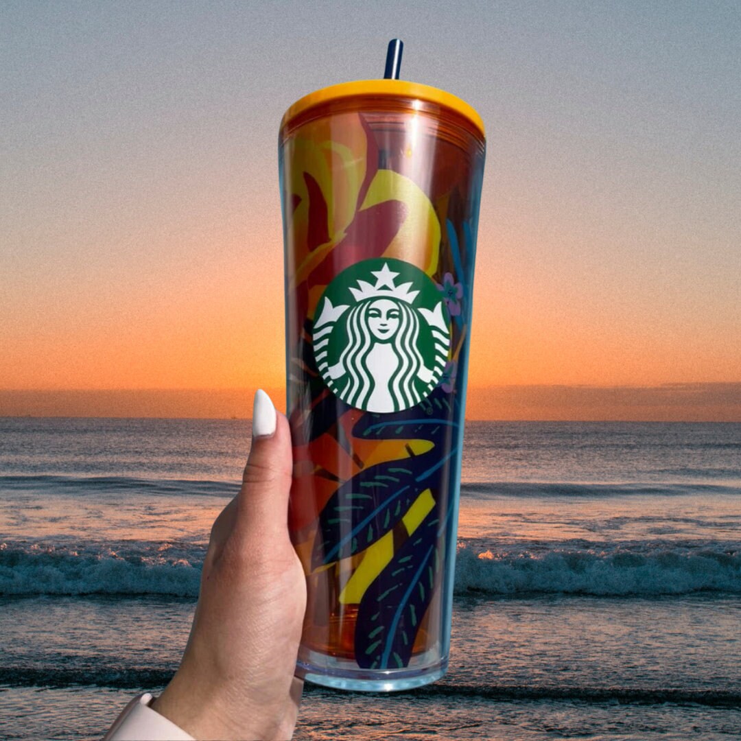 Orange Starbucks Cup