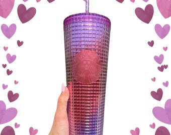 Starbucks Purple Grid Tumbler | ombré tumbler | purple tumbler| Summer 2021 collection | Starbucks cup venti |