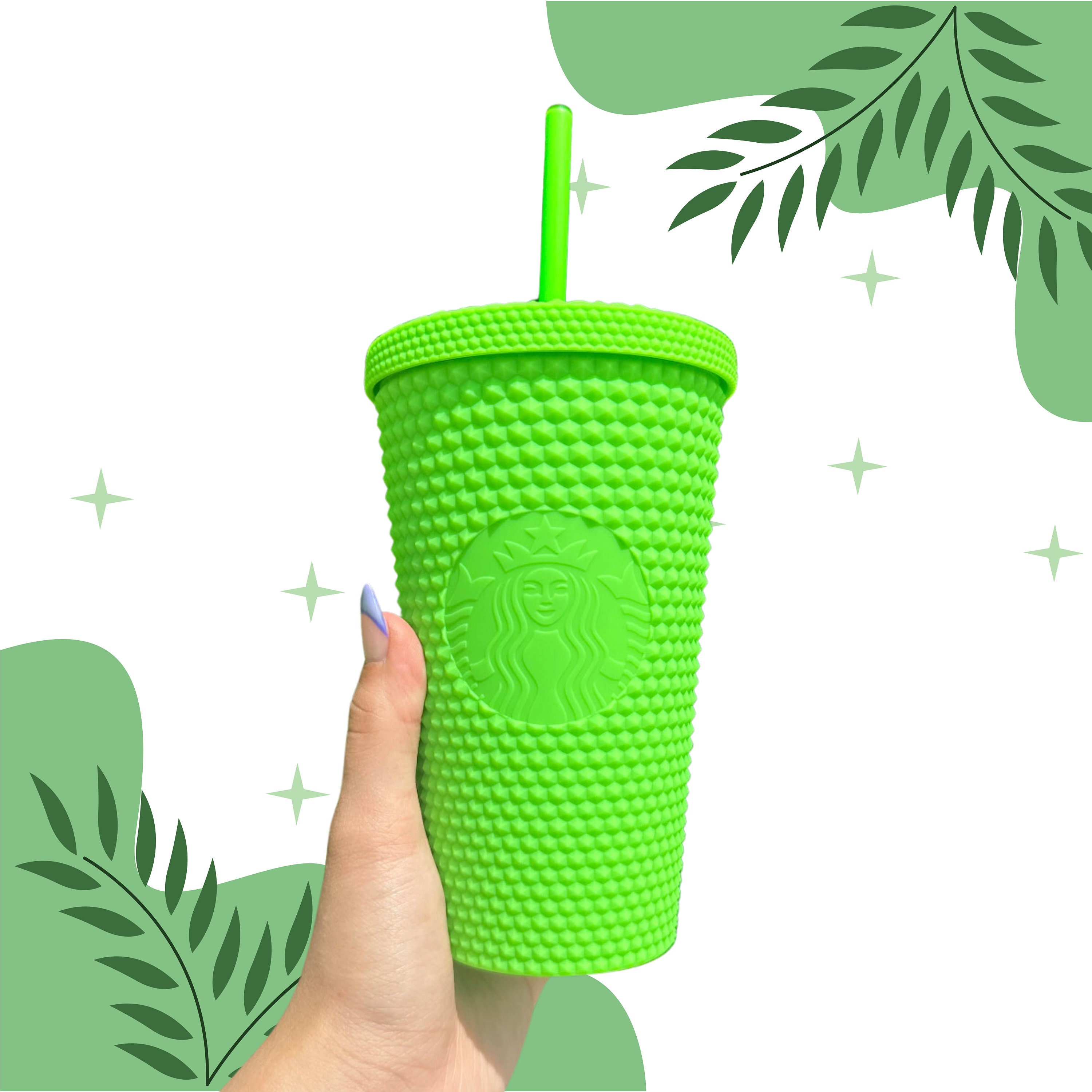Starbucks Dining | Starbucks Dark Green Matte Studded Tumbler 16 oz | Color: Green | Size: Os | Jdeguzman9's Closet