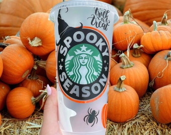 Custom Halloween Starbucks Cup, Pumpkin Starbucks Cup , Spooky Season Starbucks , Fall Season cup, Spooky Starbucks Cup , Halloween Tumbler