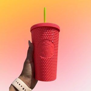Starbucks Tumbler Dragon fruit pink Studded Cold Cup grande Summer 2022 | studded tumbler | summer 16 oz cup | plastic reusable cold cup