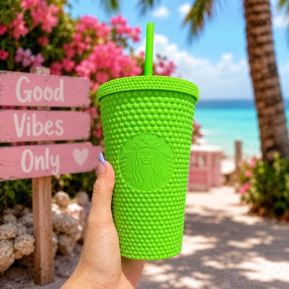 Starbucks Neon Green Grande 16 Oz Tumbler |limited Edition Cup