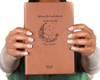 Minimalist Pregnancy Journal | Gender Neutral Pregnancy Memory Book Planner Diary Gift, Expecting Mom Gift Baby Book |gift for parents to be