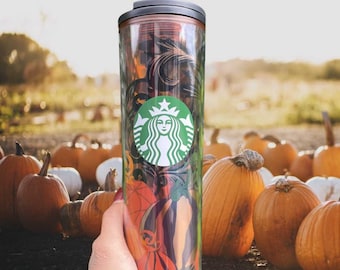 Halloween Starbucks Cup, Fall Starbucks Cup , Spooky Season Starbucks Cup , fall season cup, spooky Starbucks cup , halloween tumbler