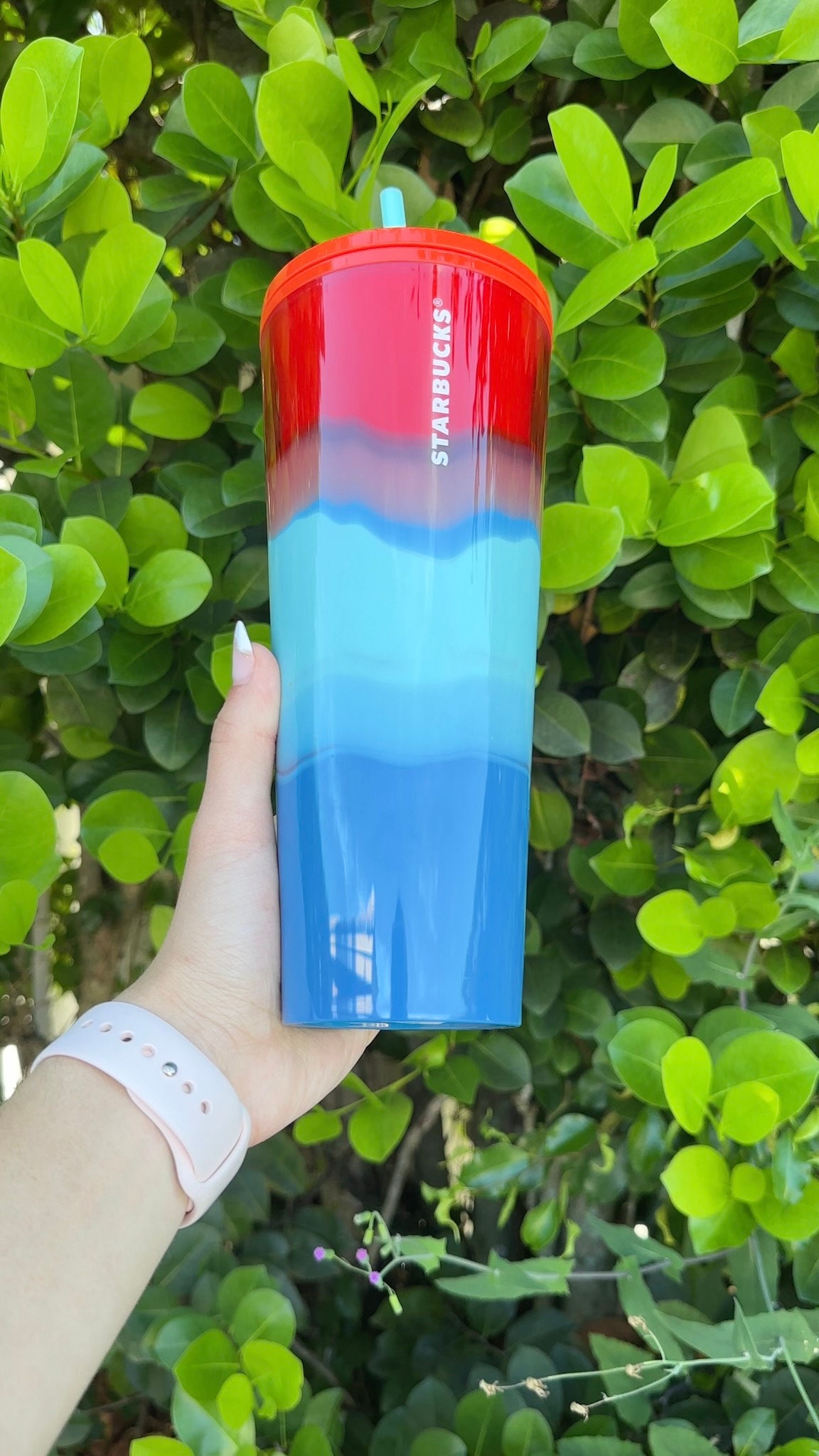 Starbucks Red and Blue Ombre Tumbler | 2021 Cup Collection | Limited  Edition Tumbler | Venti 24 Oz | Plastic Reusable Cold Cup | - Etsy