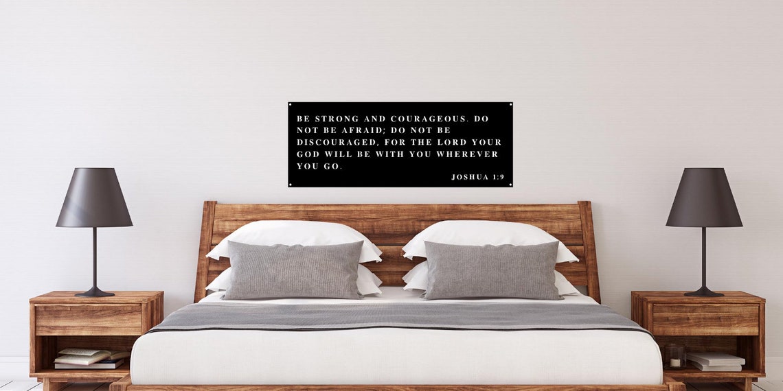 Custom Metal Scripture Wall Art Bible Verse Home Decor Etsy