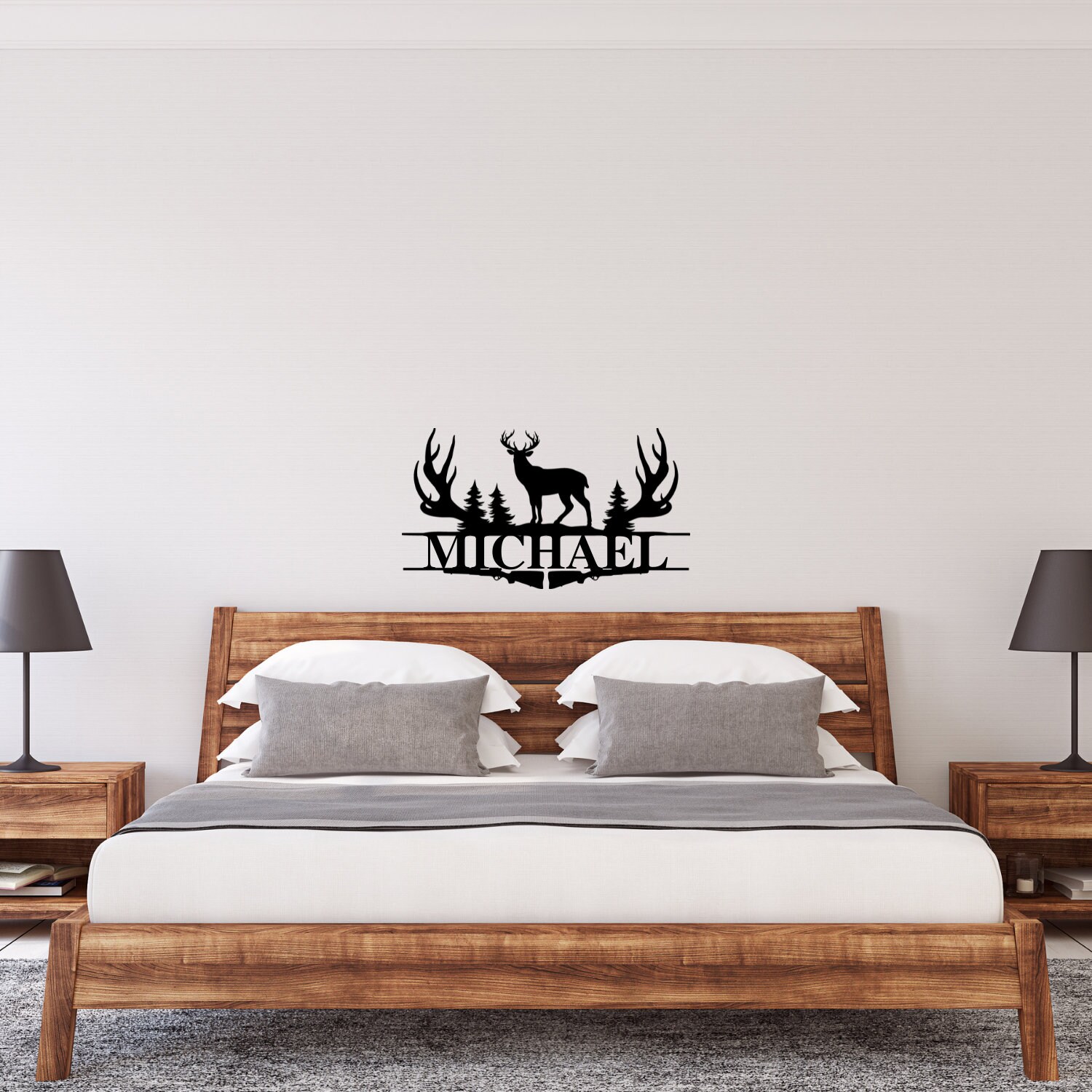 DEER HUNTING Deer Antler Name Sign Hunting Personalized Etsy