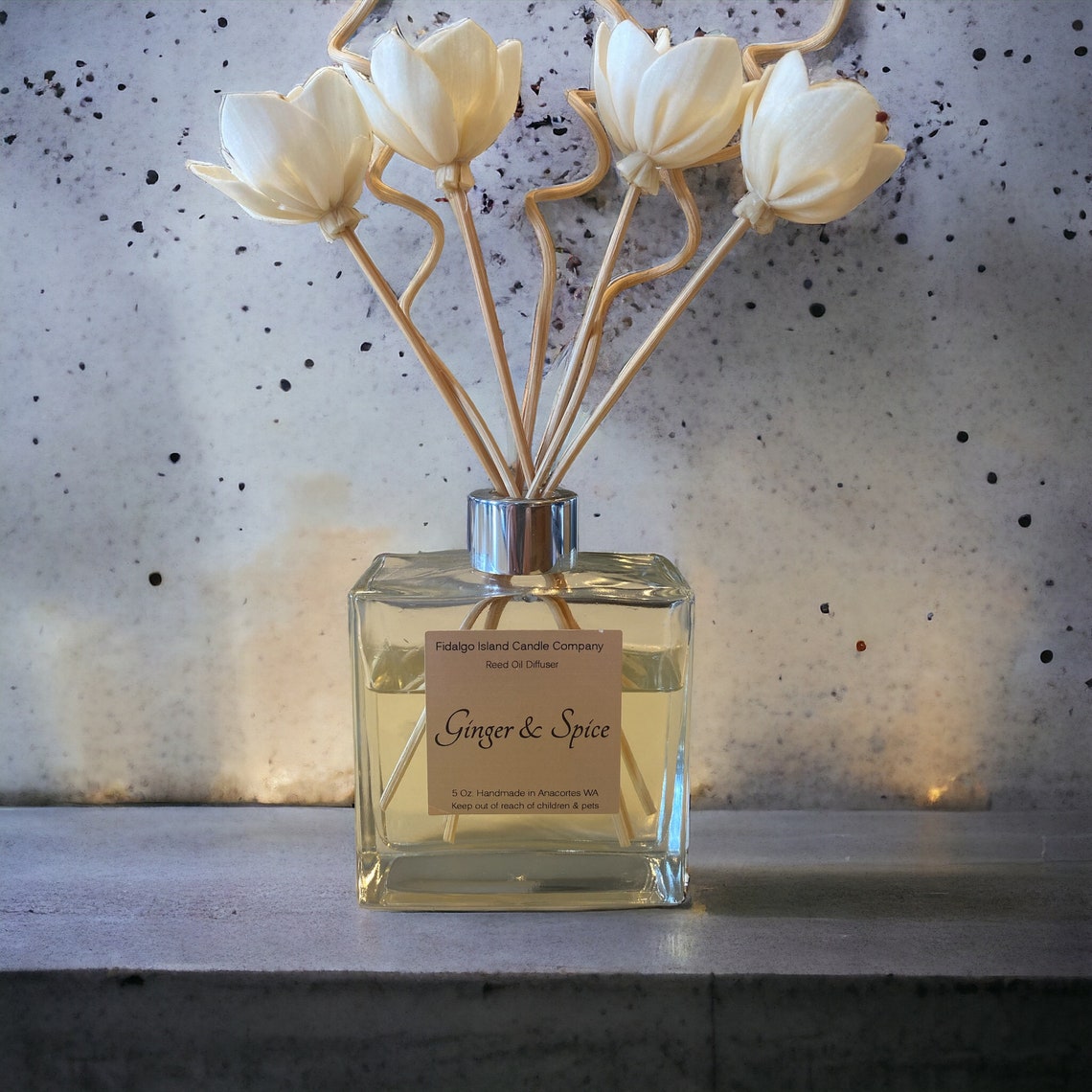 Ginger & Spice 5oz Flower Reed Diffuser - Etsy