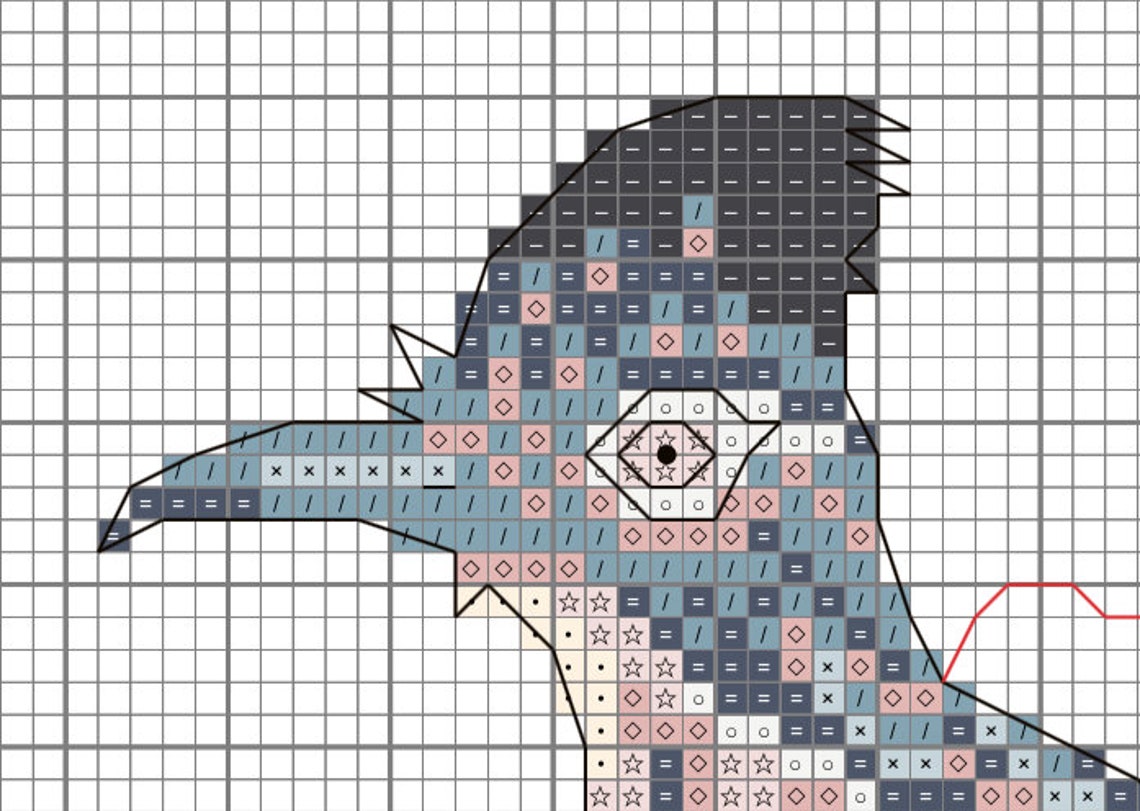 Roadrunner Cross Stitch Pattern PDF Instant Download Etsy