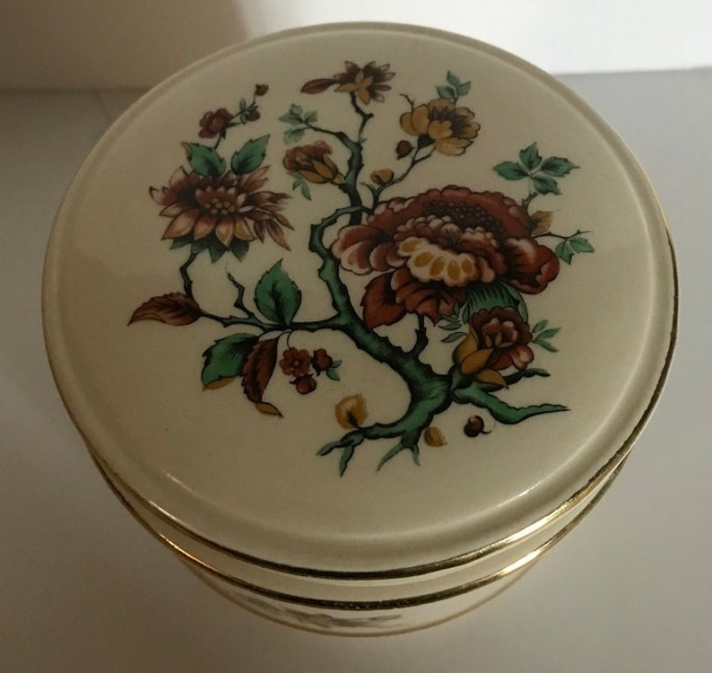 Vintage Sadler Pottery England Ceramic Floral Round Trinket Etsy