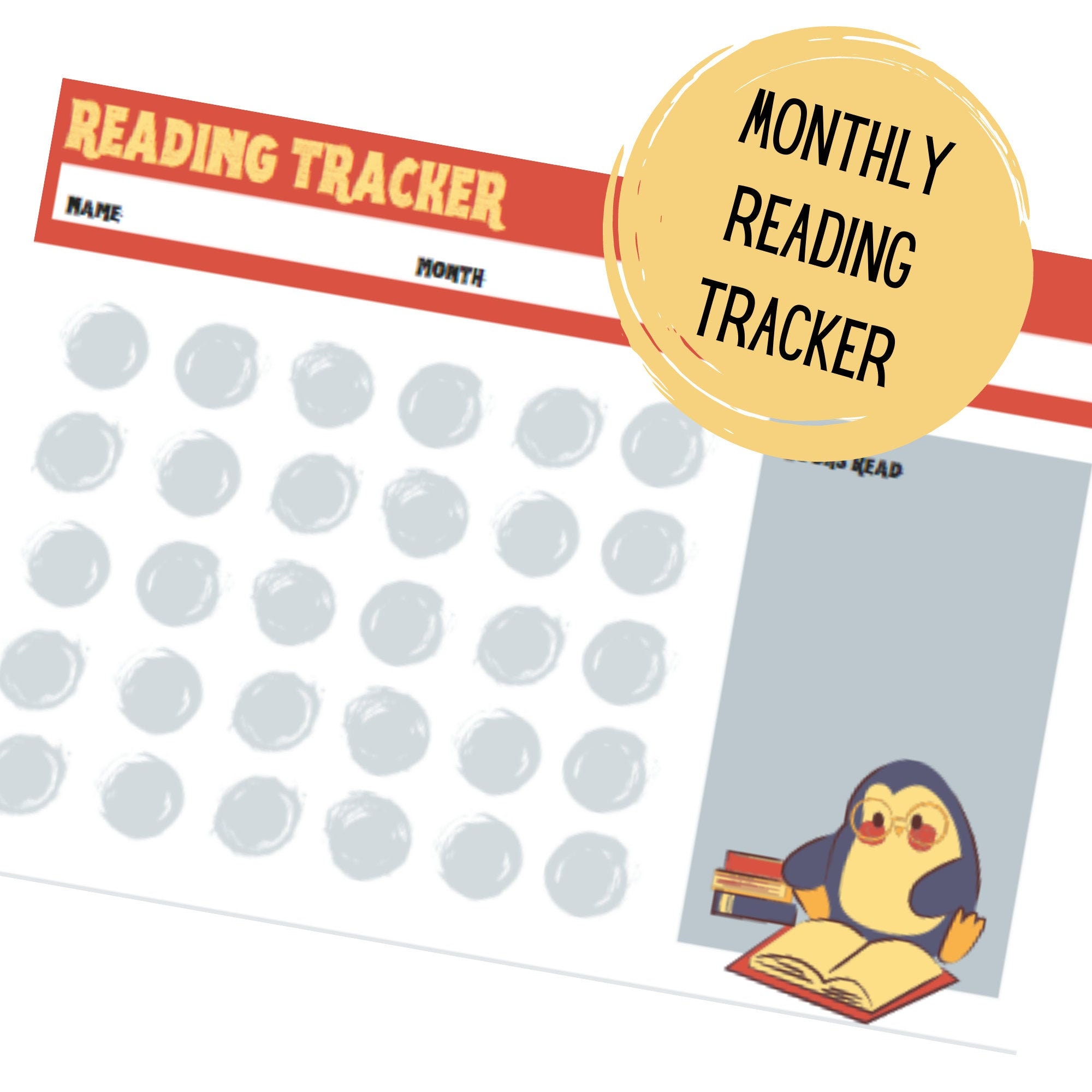 Free Reading Tracker | Great for Bullet Journals or Planners