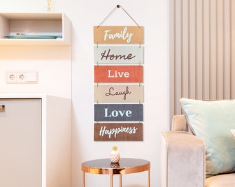 Wall Décor Sign - Welcome Vertical Wall Art Decorations, Rustic Home Accessories for Living Room, Bedroom, Family, Dining, and Kitchen Signs