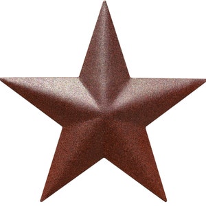 5&quot; Rustic Barn Star - Heavy Gauge Metal Iron Farmhouse Wall Decor Rust Resistant Outdoor Decor