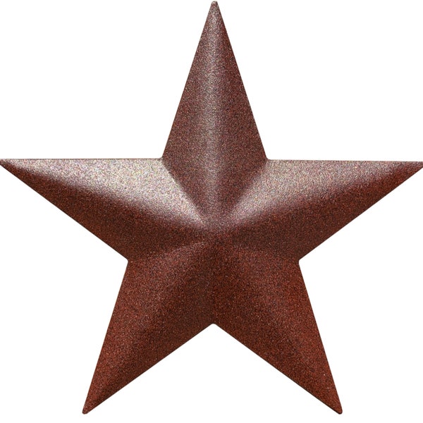 5" Rustic Barn Star - Heavy Gauge Metal Iron Farmhouse Wall Decor Rust Resistant Outdoor Decor