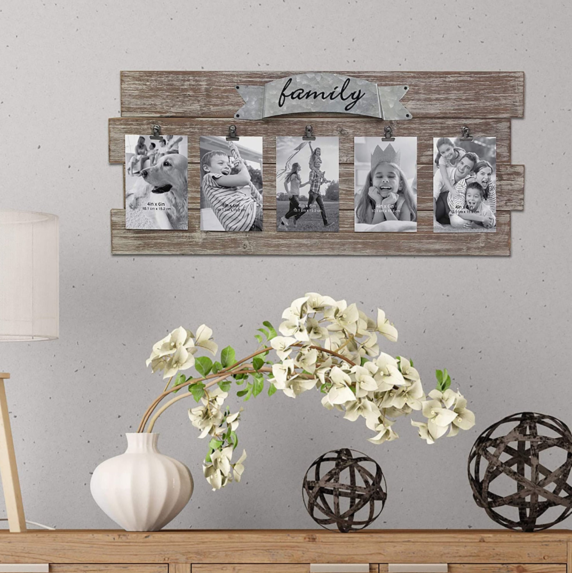Barnwood Collage Frame 2 hole 4x6 and 1 hole 5x7 Multi Opening Frame-R –  Rusty Mill Decor