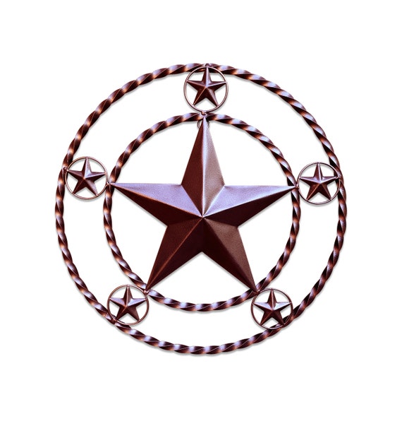 18-60cm Vintage Rustic Iron Barn Star Plaque Wall Hanging Home Room Art 