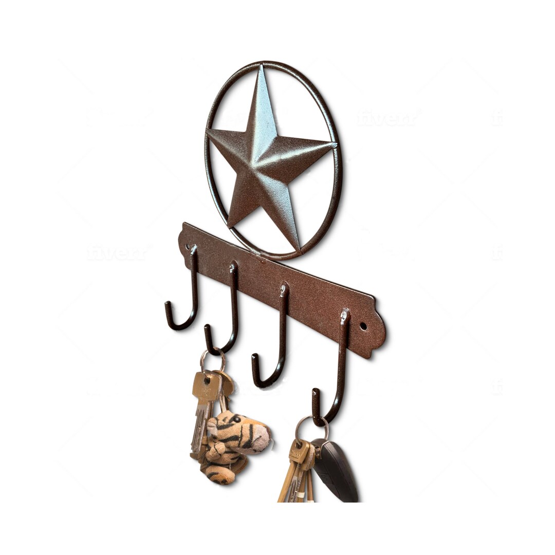 Texas Country Western Key Holder - Rustic Wall Décor Key Hanger for ...