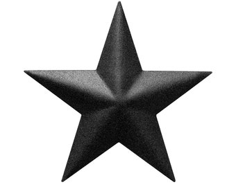 Metall-Stern Dekoration – 30,5 Cm, Schwarz, Patriotisches Design, Für Innen & Außen