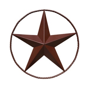 18&quot; Rustic Barn Star - Heavy Gauge Metal Iron Western Farmhouse Home Wall Decor Vintage Outdoor Decor