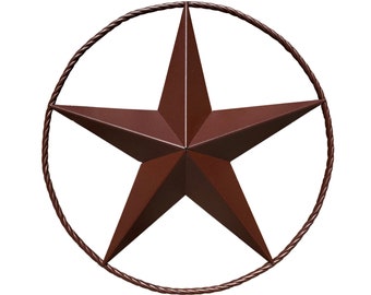 18" Rustic Barn Star - Heavy Gauge Metal Iron Western Farmhouse Home Wall Decor Vintage Outdoor Decor