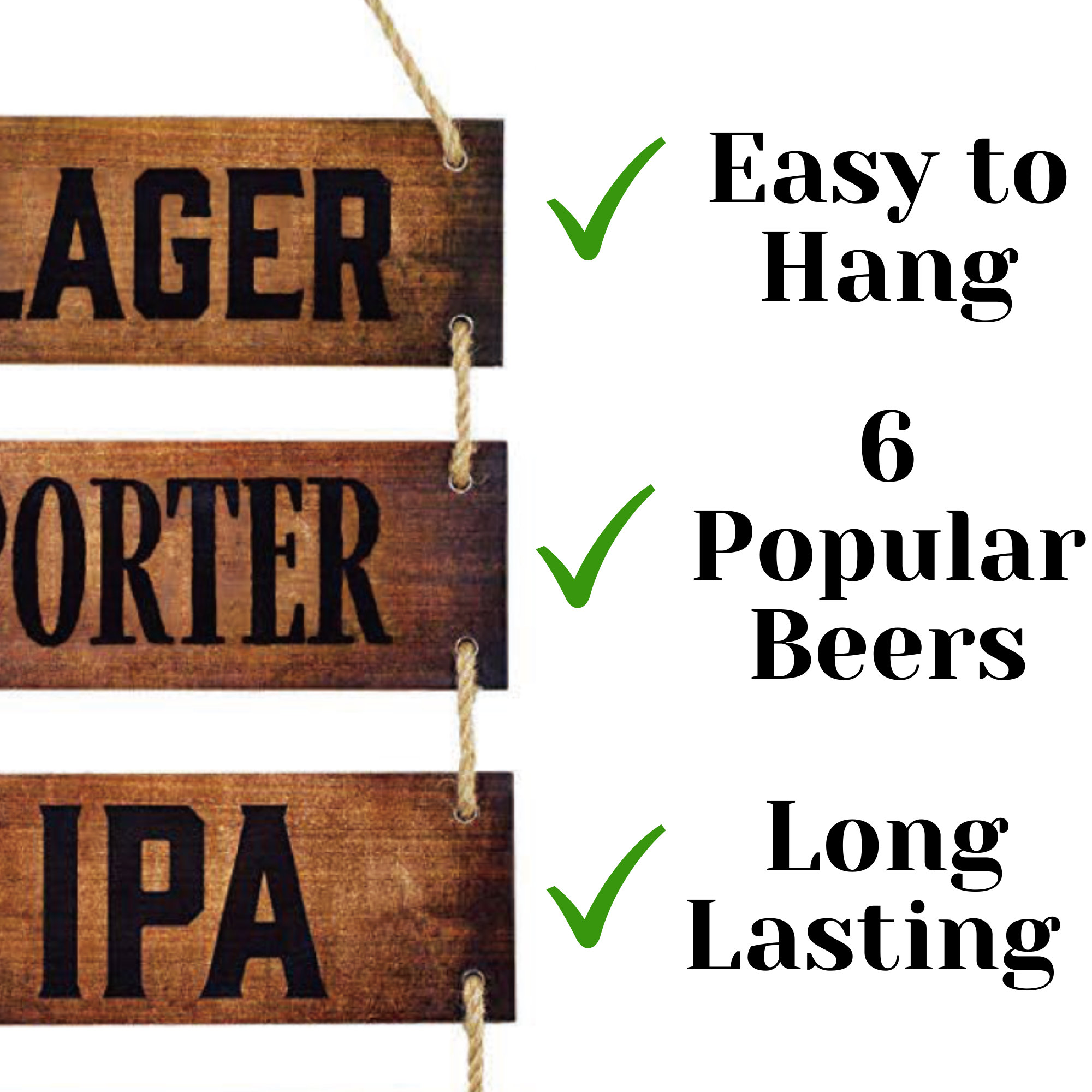 Hanging Wall Bar Décor – Bar Accessories for Home Pub, Beer Signs, Rustic  Pub Sign, Man Cave Living Room Art, Bedroom, Bathroom, Kitchen, Patio, and