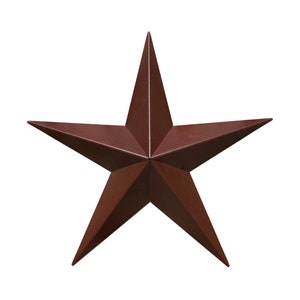 22&quot; Rustic Barn Star Iron Farmhouse Metal Wall Decor Rust Resistant Outdoor Decor