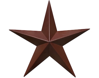 22" Rustic Barn Star Iron Farmhouse Metal Wall Decor Rust Resistant Outdoor Decor