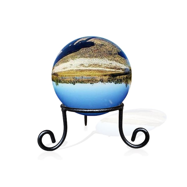 Black Iron Ball Stand - Gazing Globe Stand for Balls, Sphere Holder Iron Display Stand, Crystal Ball Stand, Glass Bowl Ring Metal Egg Stands