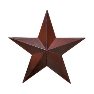 11&quot; Rustic Barn Star - Heavy Gauge Metal Iron Western Farmhouse Home Wall Decor Vintage Outdoor Decor