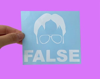 Car Decals - Car Stickers - Vinyl Decals - Dwight The Office FALSE