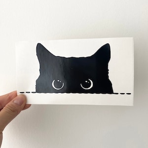Cat Peeking Car Decals - Car Stickers - Vinyl Decals