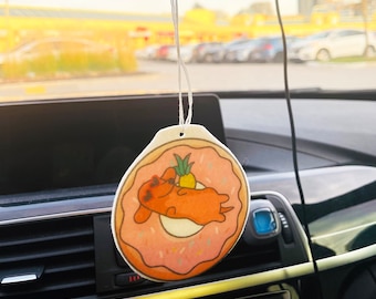 Dachshund Weenie Donut Floatie Scented Air Freshener - Car Air Freshener - Dog and Pet Air Freshie - Floatie - Relaxing Swimming Balloon