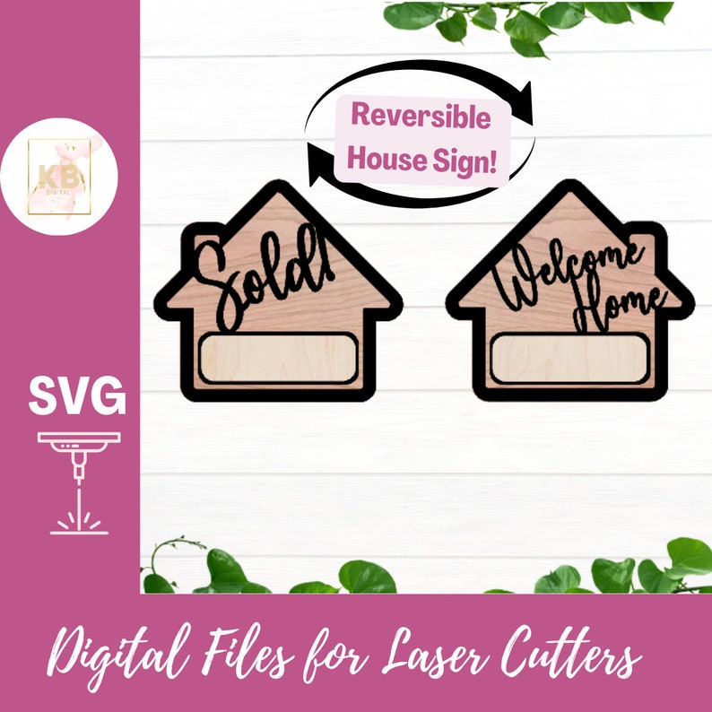 Sold First Home Sign Sold Welcome Home Real Estate Sign, Reversible Realtor Marketing House ...