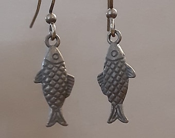 Bronze Fish Earring