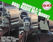 Fits Jeep Wrangler JL/JT Dual MIC Radio Dash Mount - No Drill