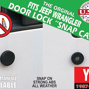 Fits Jeep Wrangler YJ 1987 1995 Door Lock Snap Caps image 1