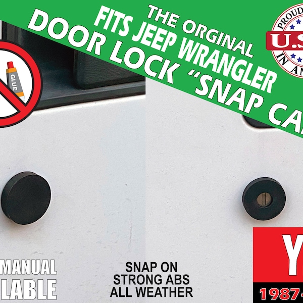 Fits Jeep Wrangler YJ (1987 – 1995) Door Lock "Snap Caps"