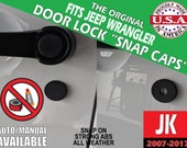 Fits Jeep Wrangler JK (2007–2018) Door Lock "Snap Caps" protectors