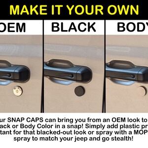 Fits Jeep Wrangler YJ 1987 1995 Door Lock Snap Caps image 5