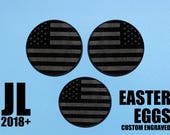 Fits Jeep Wrangler JL/Gladiator JT Engraved Door Lock "Snap Caps" (1 set)