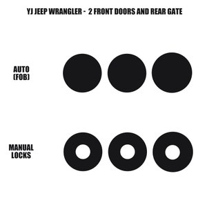 Fits Jeep Wrangler YJ 1987 1995 Door Lock Snap Caps image 4