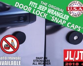 Fits Jeep Wrangler JL/Gladiator JT Door Lock "Snap Caps"