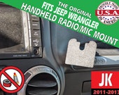 Fits 2011-18 Jeep Wrangler JK CB/MIC/Handheld Radio Dash Mount - No Drill