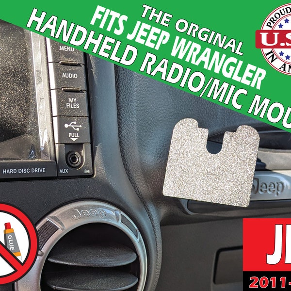 Fits 2011-18 Jeep Wrangler JK CB/MIC/Handheld Radio Dash Mount - No Drill