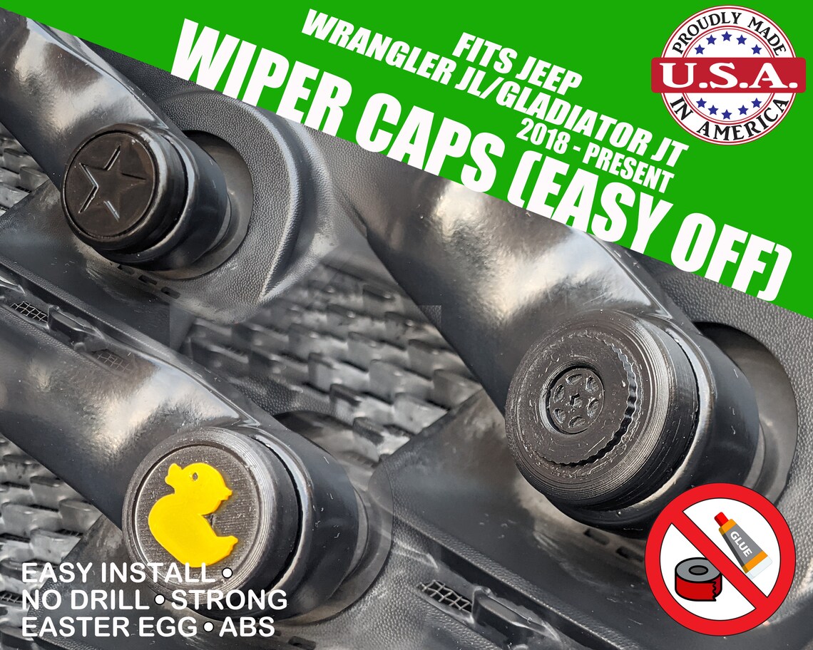 Fits Jeep Wrangler Jl/gladiator JT Wiper Cap Set 2pcs Etsy