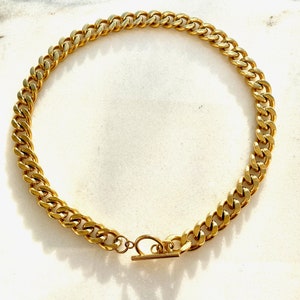Cuban link choker necklace | 18k gold chain necklace | Miami cuban link chain | silver cuban link Necklace | hypoallergenic necklace
